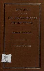 Tapa de Remarks on some of the characters of Shakespere