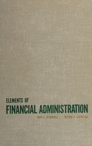 Tapa de Elements of financial administration