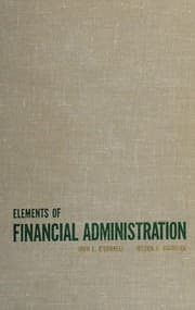Tapa de Elements of financial administration
