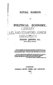 Tapa de Natural elements of political economy