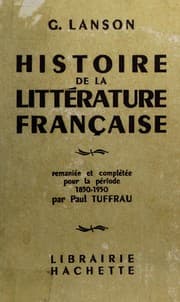 Tapa de Histoire de la littérature française