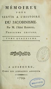 Tapa de Mémoires pour servir à l'histoire du jacobinisme