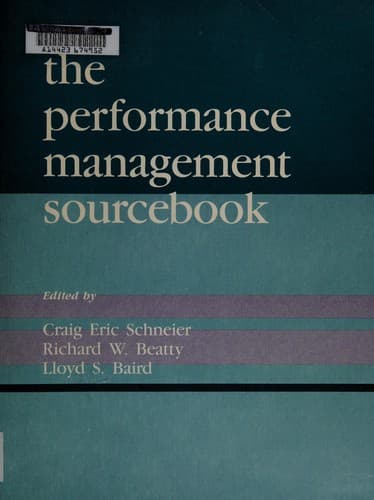 Tapa de The Performance management sourcebook
