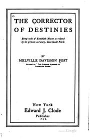 Tapa de The corrector of destinies