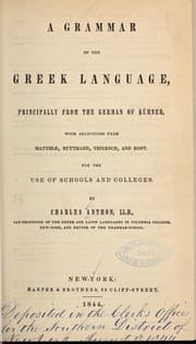 Tapa de A grammar of the Greek language, principally from the German of Kühner