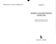 Tapa de Sobre Los Misterios Egipcios