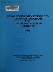 Tapa de Using community resources to enrich programs for gifted and talented students