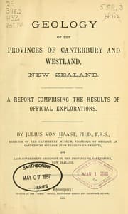 Tapa de Geology of the provinces of Canterbury and Westland, New Zealand