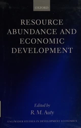 Tapa de Resource abundance and economic development