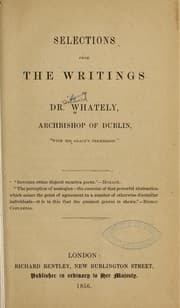 Tapa de Selections from the writings of Dr. Whately