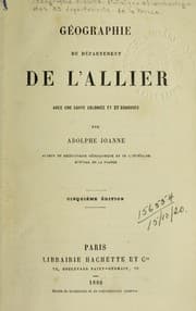 Tapa de Géographie du département de l'Allier