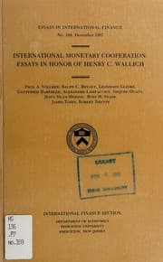 Tapa de International monetary cooperation