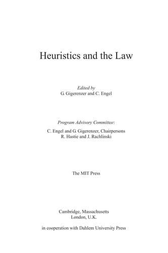 Tapa de Heuristics and the law