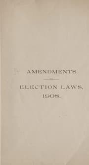 Tapa de Amendments to election laws, 1908