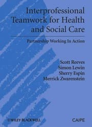Tapa de Interprofessional teamwork for health and social care