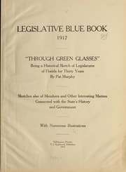 Tapa de Legislative blue book, 1917