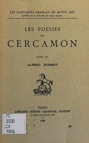 Tapa de Les poésies de Cercamon