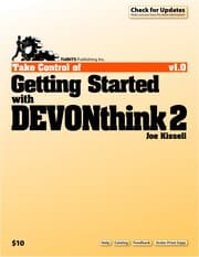 Tapa de Take control of getting started with DEVONthink 2