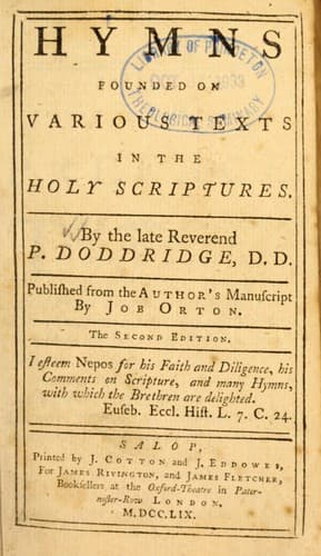 Tapa de Hymns founded on various texts in the Holy Scriptures