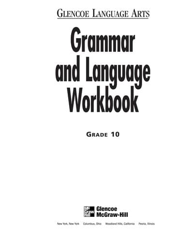 Tapa de Grammar and language workbook