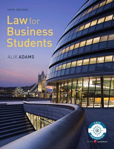 Tapa de Law for business students