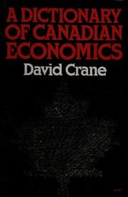 Tapa de A dictionary of Canadian economics
