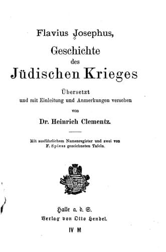 Tapa de Geschichte des Jüdischen Krieges