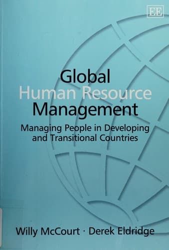 Tapa de Global human resource management