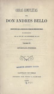 Tapa de Obras completas de don Andrés Bello