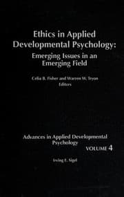 Tapa de Ethics in applied developmental psychology