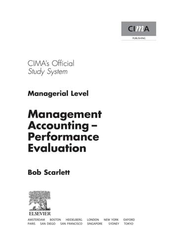 Tapa de Management Accounting-Performance Evaluation