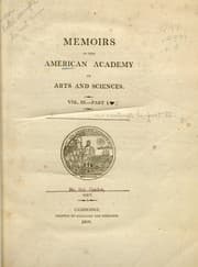 Tapa de Memoirs of the American Academy of Arts and Sciences