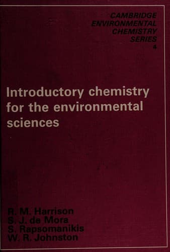 Tapa de Introductory chemistry for the environmental sciences
