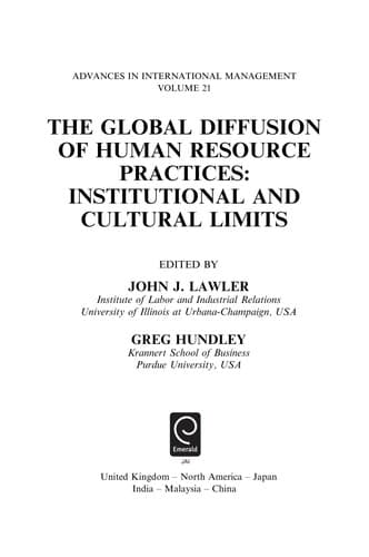 Tapa de The global diffusion of human resource practices