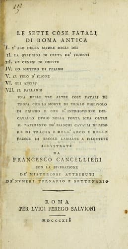 Tapa de Le sette cose fatali di Roma