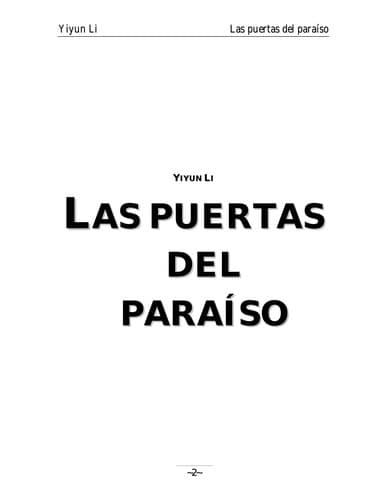 Tapa de Las puertas del parai so