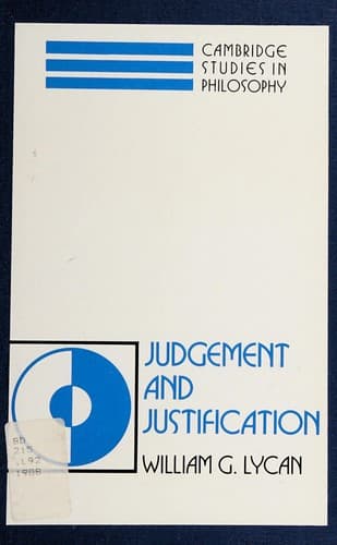 Tapa de Judgement and justification