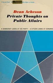 Tapa de Private thoughts on public affairs