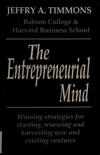 Tapa de The entrepreneurial mind