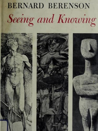 Tapa de Seeing and knowing