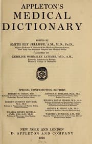 Tapa de Appleton's medical dictionary