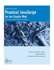 Tapa de Practical javascript for the usable web