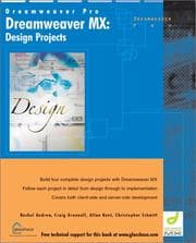 Tapa de Dreamweaver Mx Design Projects