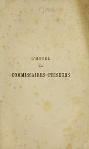 Tapa de L'ho tel des commissaires-priseurs