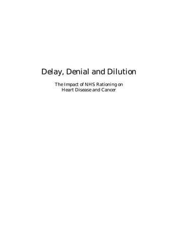 Tapa de Delay, denial and dilution
