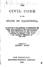 Tapa de The Civil Code of the State of California: Adopted March 21, 1872. With ...