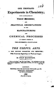 Tapa de One Thousand Experiments in Chemistry: With Illustrations of Natural ..