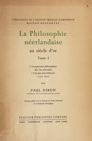 Tapa de La philosophie néerlandaise au siècle d'or