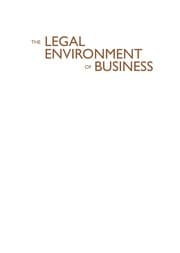 Tapa de The legal environment of business
