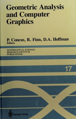 Tapa de Geometric analysis and computer graphics